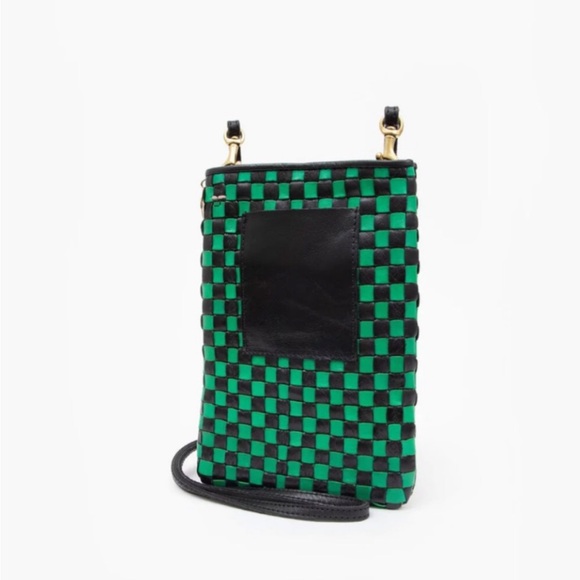 Clare V Handbags - 🎉😎 CLARE V GREEN & BLACK WOVEN LEATHER POCHE BAG! 🎊